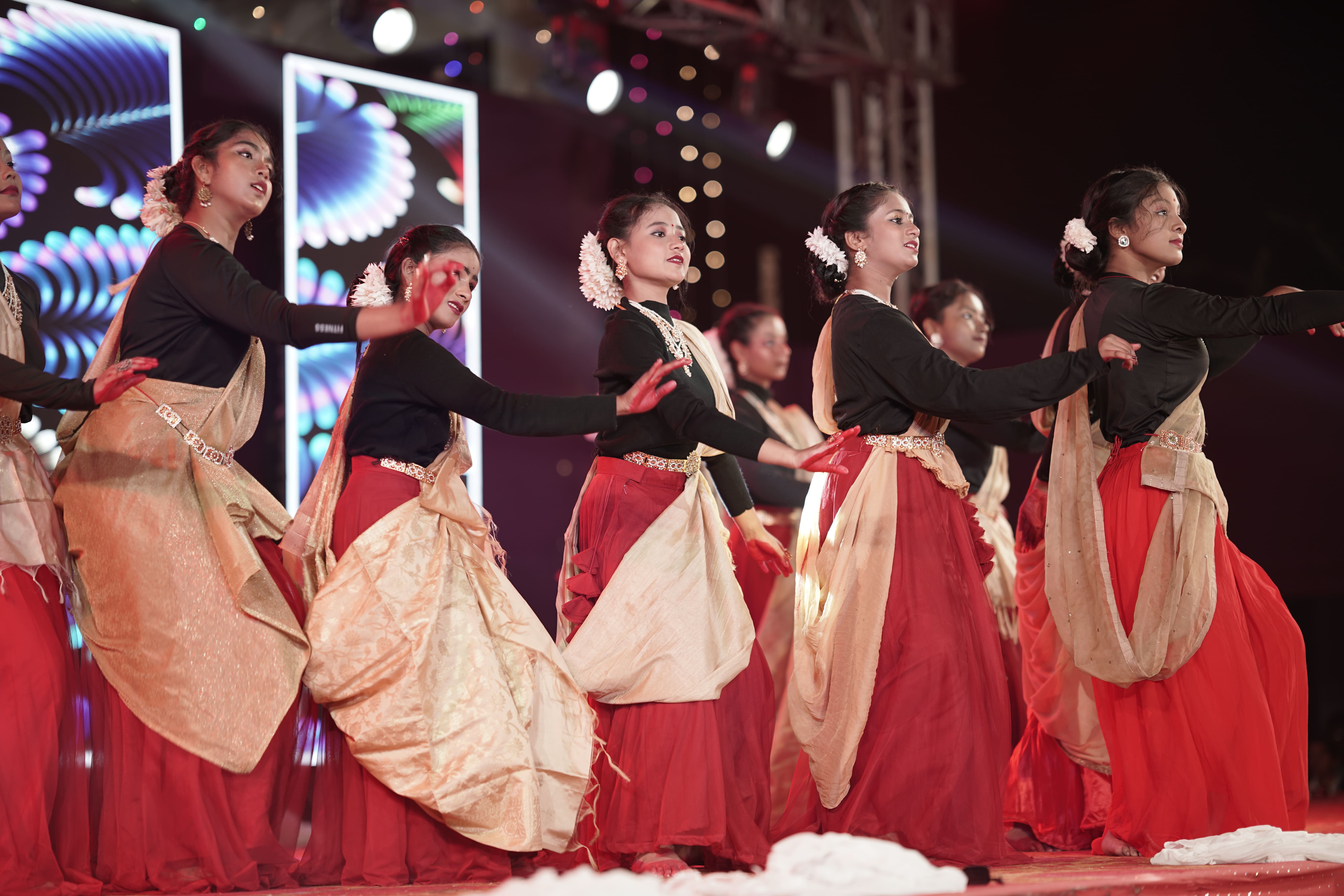Students performing at a school programme